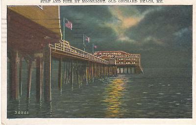 G ME Old Orchard Beach Surf Pier Postcard Mary L Martin Ltd Postcards