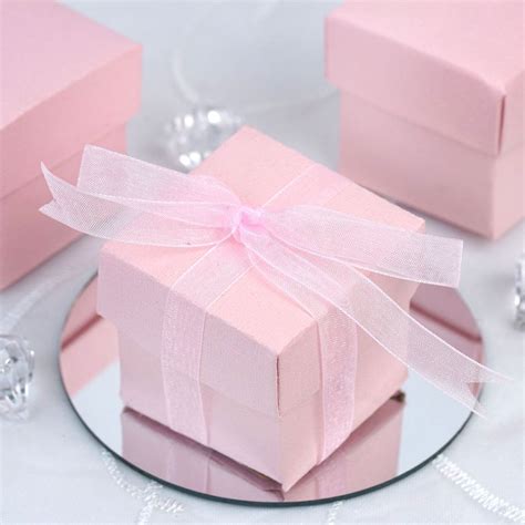 100 Pack Pink 2 Square 2 Pcs Favor Boxes Wedding Favor Boxes