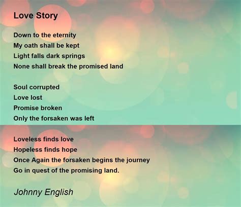 Love Story Poem By Johnny English Poem Hunter
