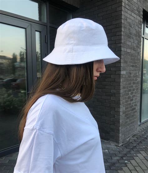 White Bucket Hat Linen Bucket Hat For Women Etsy