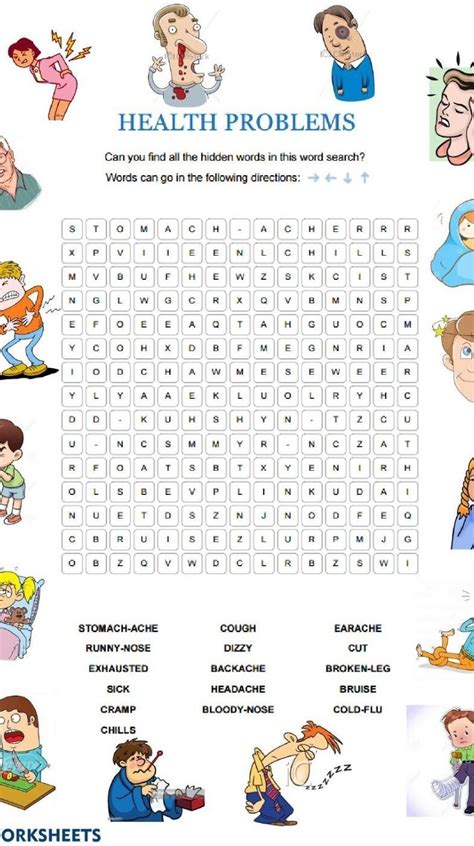 Health Problems Can You Find All The Hidden Words In This Word Search