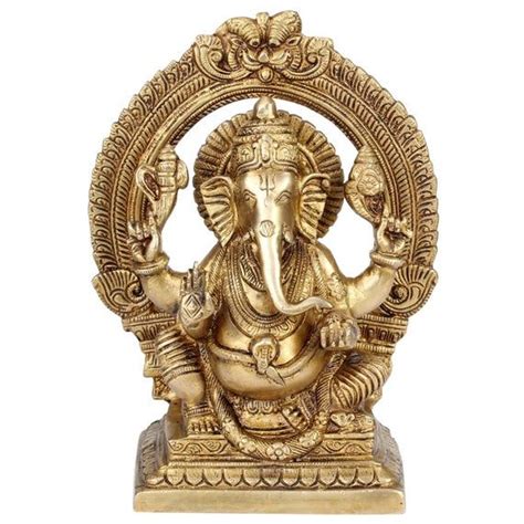 Whitewhale Brass Ganesh Idol Statue God Ganesha Vinayak Etsy In 2021