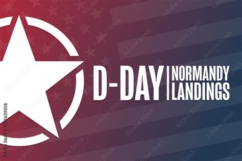 D Day Normandy Landings Holiday Concept Template For Background