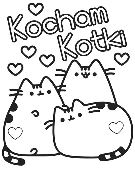 Online Coloring Book Pusheen Cat Family Coloring Book Drukuj Kolorowanki Pl