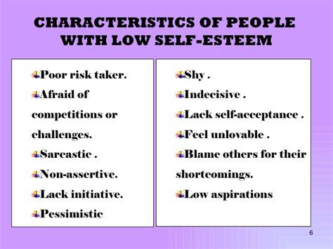 Low Self Esteem Words