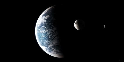 Planet Earth And Moon Earth Moon Planet Space Hd Wallpaper