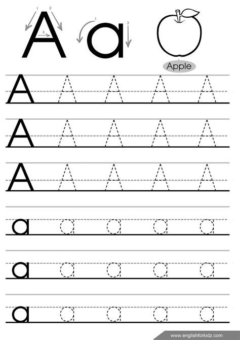 Letter Tracing Worksheets Letters A J