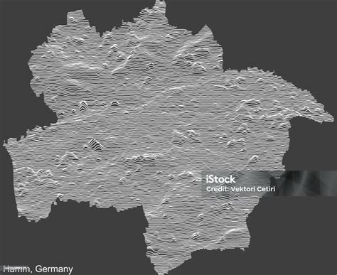 Vetores De Mapa De Relevo Topográfico De Hamm Alemanha E Mais Imagens