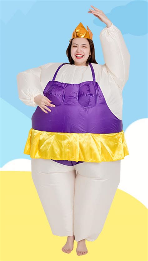 Inflatable Full Body Suit Costume Adult Funny Halloween Cosplay Purple