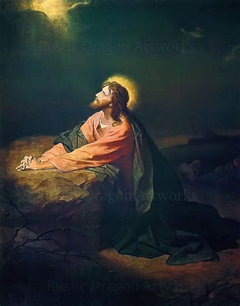 Heinrich Hofmann Christ In Gethsemane 1886 Etsy