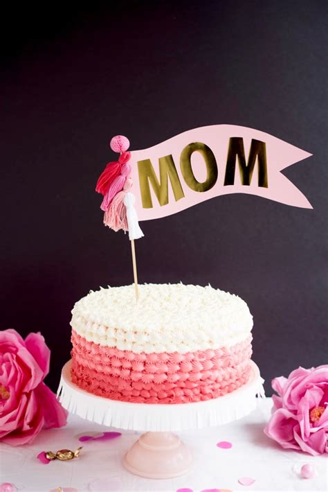 Novelty happy mothers day white tulips 12 stand ups edible cupcake cake toppers. Oversize Mom Cake Topper DIY
