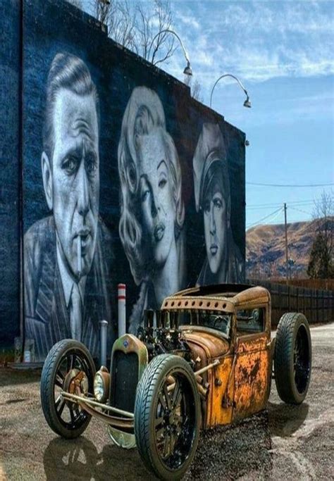 Barn With Murals And Car Rat Rod Rats Hot Rods Cars