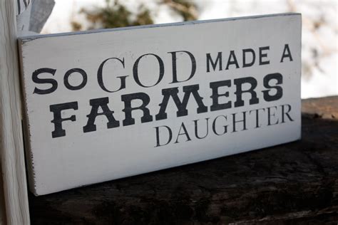 god made a farmers daughter rustic wooden sign hand