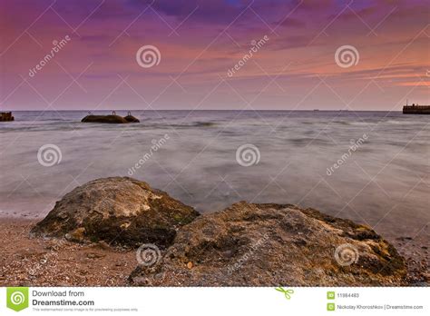 Rocky Seacoast Stock Image Image Of Cloud Beach Blue 11984483