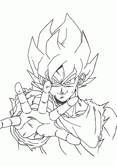 Color dragon ball z manga famous hero of the 90s ! Coloring Pages Goku Syan - Coloring Home
