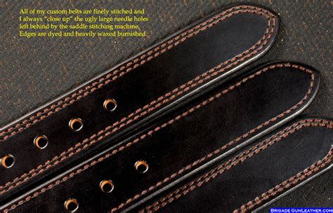Brigade Holsters Leather Double Stitch Belt