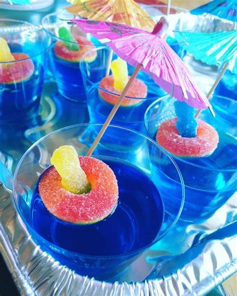 Sour Patch Kids Peach Ring Pool Floaty Jello Shots For Summer Pool