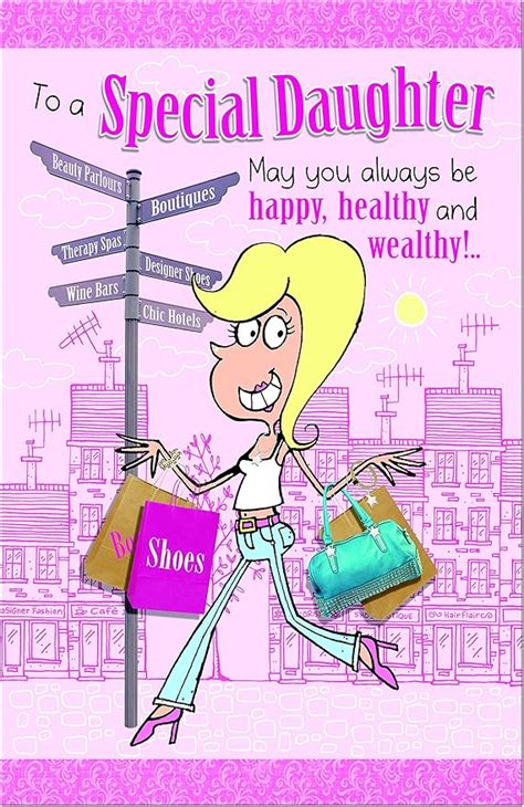 Doodlecards Funny Daughter Birthday Card Medium Uk Office Products