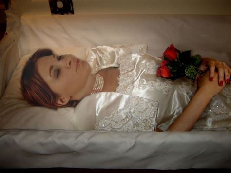 Woman In Her Open Casket At A Fantasy Funeral Dead Bride Funeral