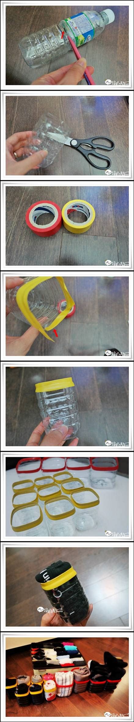 If you want to be inspired, keep scrolling below! How to make Plastic Water Bottle Underwear Storage Units ...