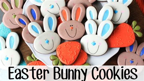 How To Make Decorated Easter Bunny Sugar Cookies Youtube