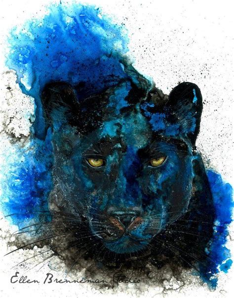 Black Panther Art Print Panther Spirit Animal Colorful Etsy Uk Arte