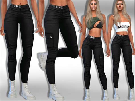 Black Cargo Pants F By Saliwa At Tsr Sims 4 Updates