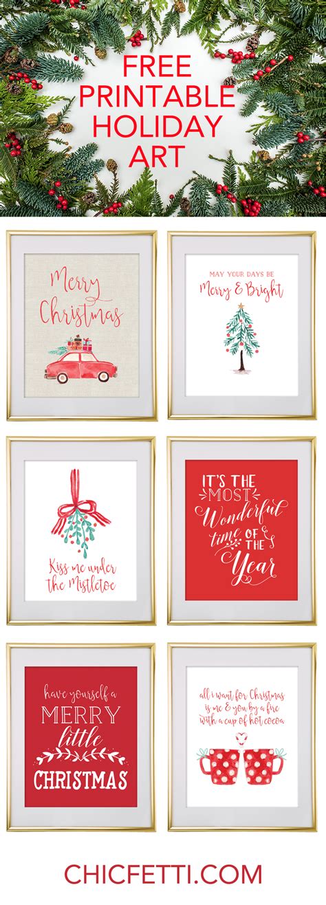 Free Christmas Wall Art Printables Printable Templates