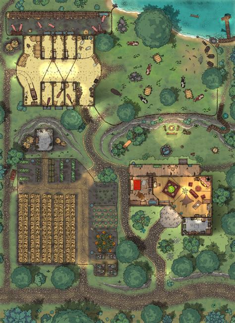 Made A Farm To Try Out Dungeondraft Battlemaps Fantasy City Map