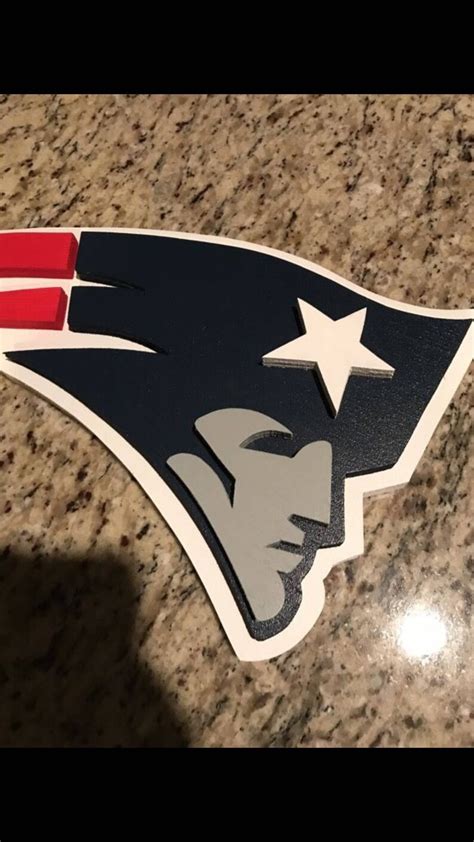 New England Patriots 3d Wooden Logo Etsy