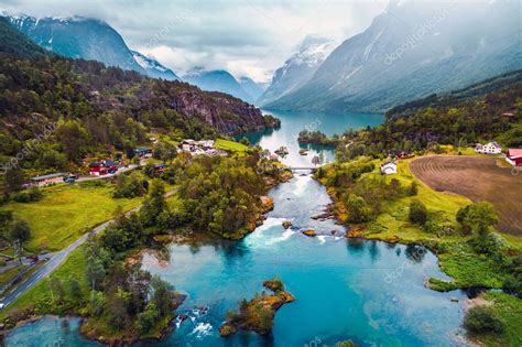 Beautiful Nature Norway Aerial Photography — Stock Photo © Cookelma
