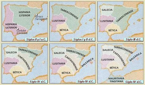 Historia De España Mapa Divisiones Administrativas Hispania Romana
