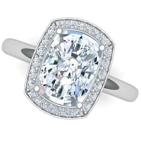 Sullivan 25 Carat Elongated Cushion Cut Cubic Zirconia Micro Pave Set