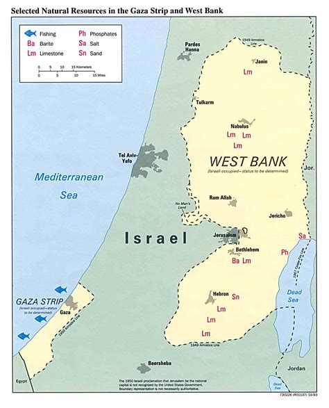 West Bank Middle East Map