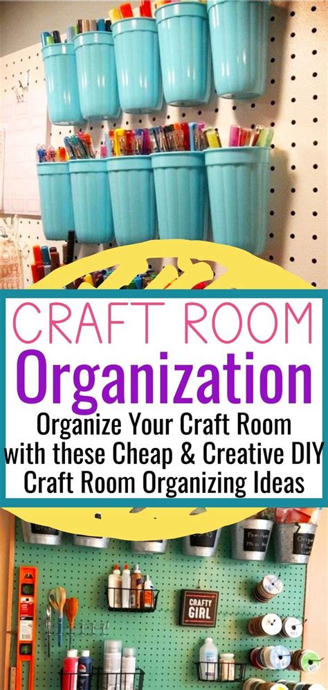 This craft room makeover post shares great organization ideas and tips for scrapbooking, paper and ribbon storage while still decorating on a budget. Craft Room Organization - Unexpected & Creative Ways to ...