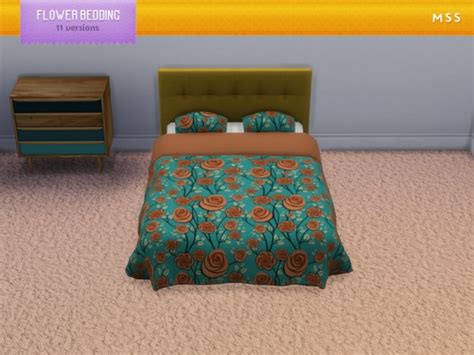 Simsworkshop Flower Bedding By Midnightskysims • Sims 4 Downloads
