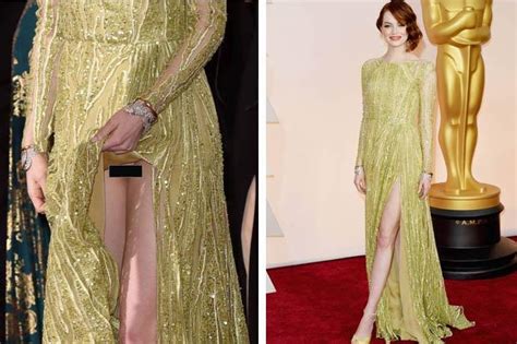 Red Carpet Crotch Flash Emma Stone Bares Groin In Oscars Wardrobe Malfunction Daily Star