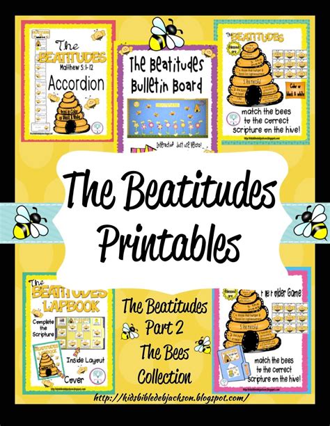 The Beatitudes Bee Attitudes Bulletin Board And More Beatitudes