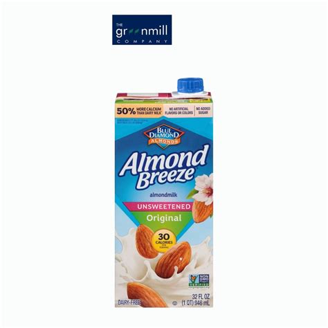 Blue Diamond Almond Milk Unsweetened 1l Greenmill