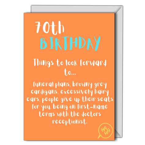 Personalised Cards And Ts Online 70th Birthday Card Funny