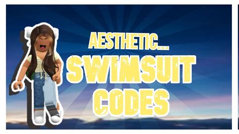 Welcome To Bloxburg Swimsuit Codes Youtube