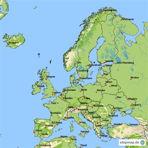 Stepmap Europa Gebirge Landkarte Für Europa