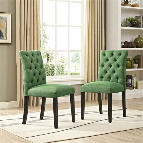 Duchess Dining Chair Fabric Set Of 2 In Green