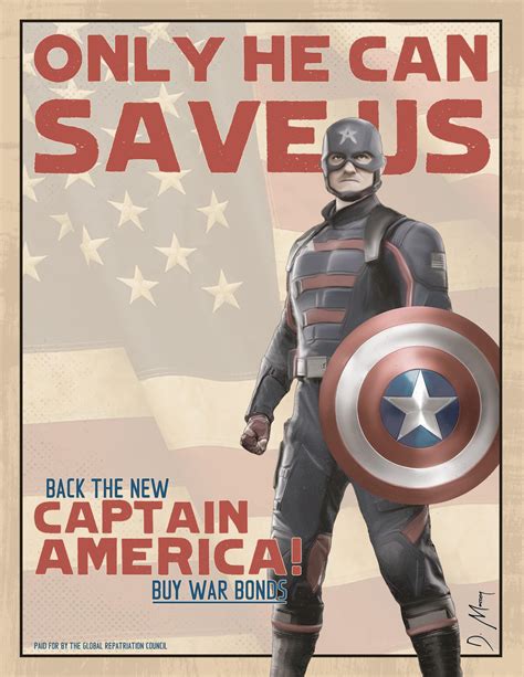 Original Artist The New Captain America Propaganda Poster Paid For