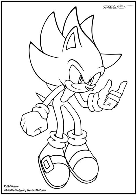 Hyper Sonic Coloring Pages Printable