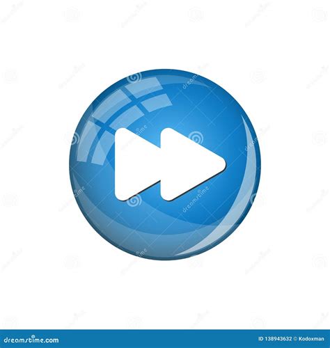 Modern Fast Forward Icon Button Logo Stock Vector Illustration Of