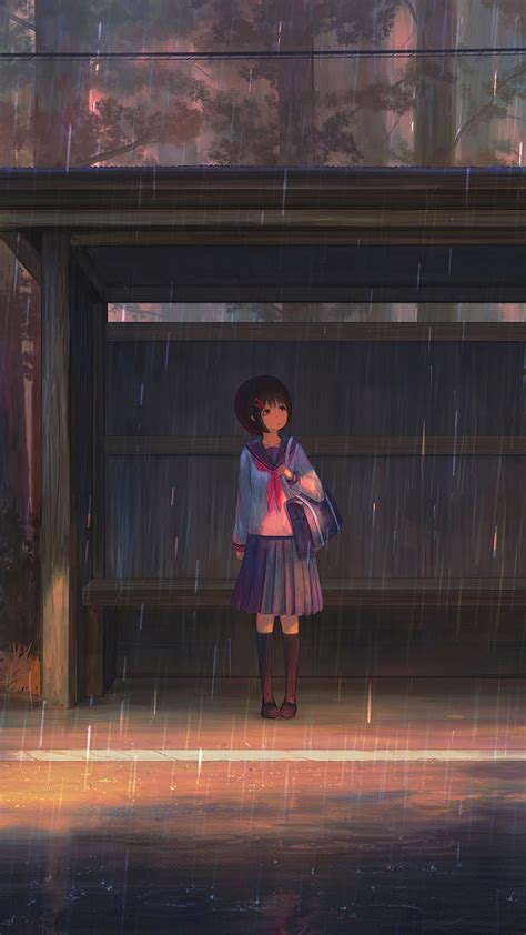 Rain Anime Girl 4k Wallpaper