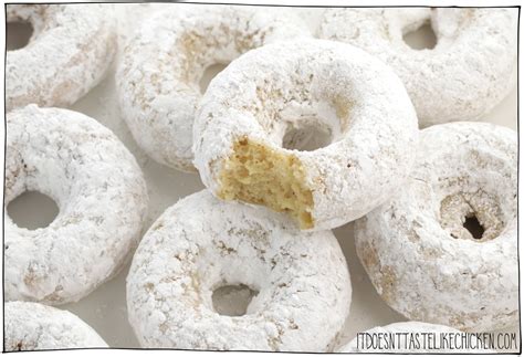 Vegan Powdered Donuts Baked It Doesnt Taste Like Chicken
