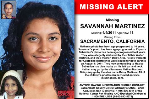 Savannah Martinez Age Now 13 Missing 04042011 Missing From