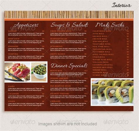 Take Out Menu Template Sample Template Inspiration